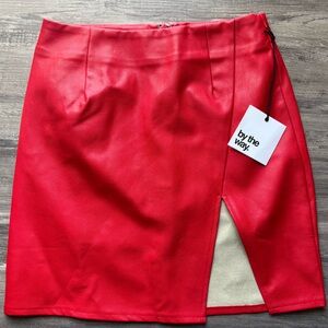 Red Leather Skirt